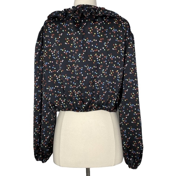TOPSHOP Star Print Cropped Blouse - Picture 4 of 6
